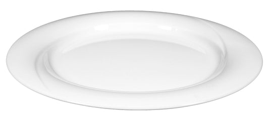 Weißer leerer Porzellanteller, Gastronomie.