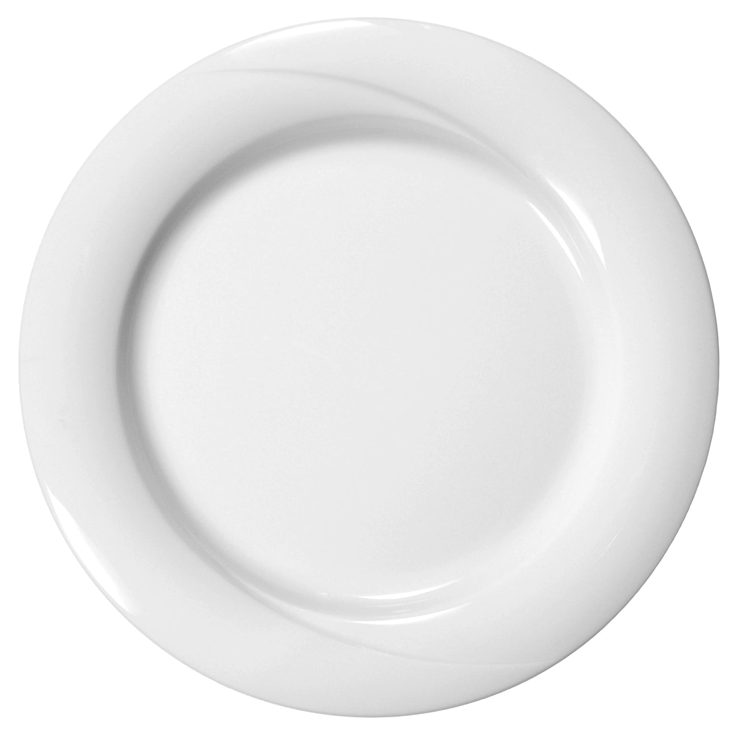 Weißer leerer Porzellanteller, Gastronomie.