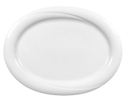 Leere weiße Servierplatte