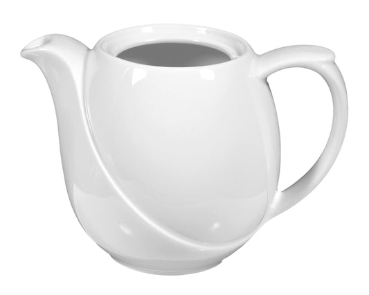Weiße Teekanne aus Porzellan