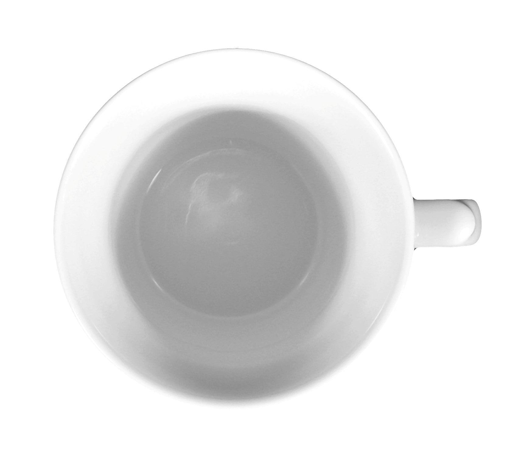 Weiße Kaffeetasse auf weißem Hintergrund