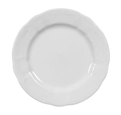 Leerer weißer Porzellanteller, Gastronomiebedarf