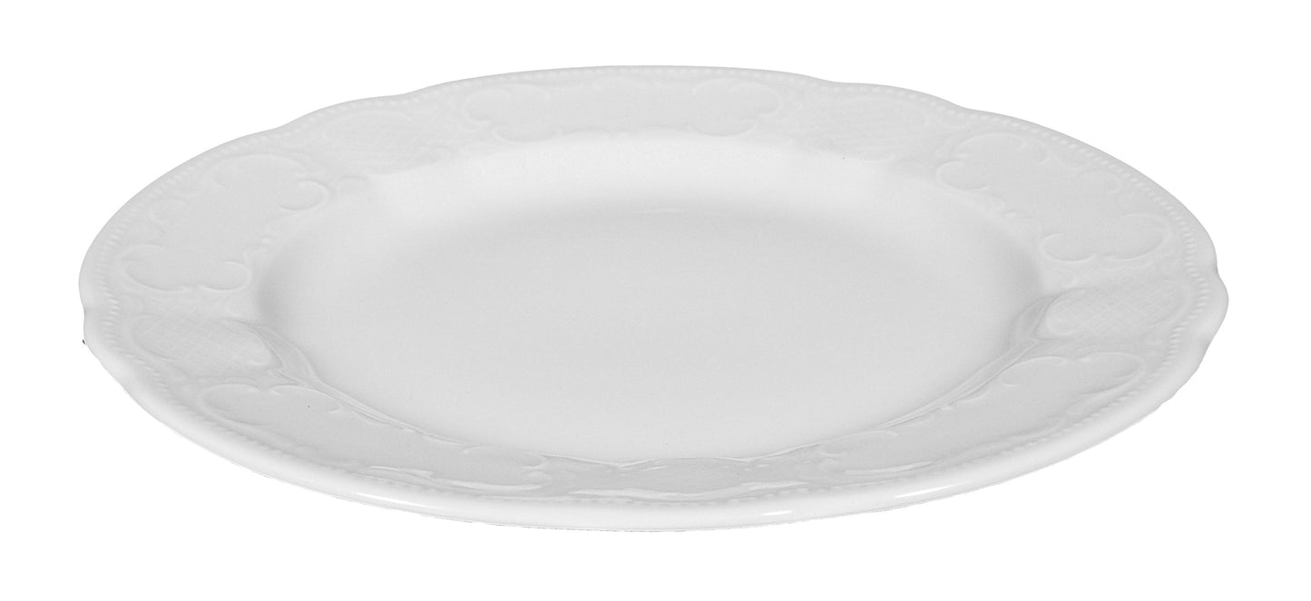 Weißer, leerer Porzellanteller, Gastronomie.