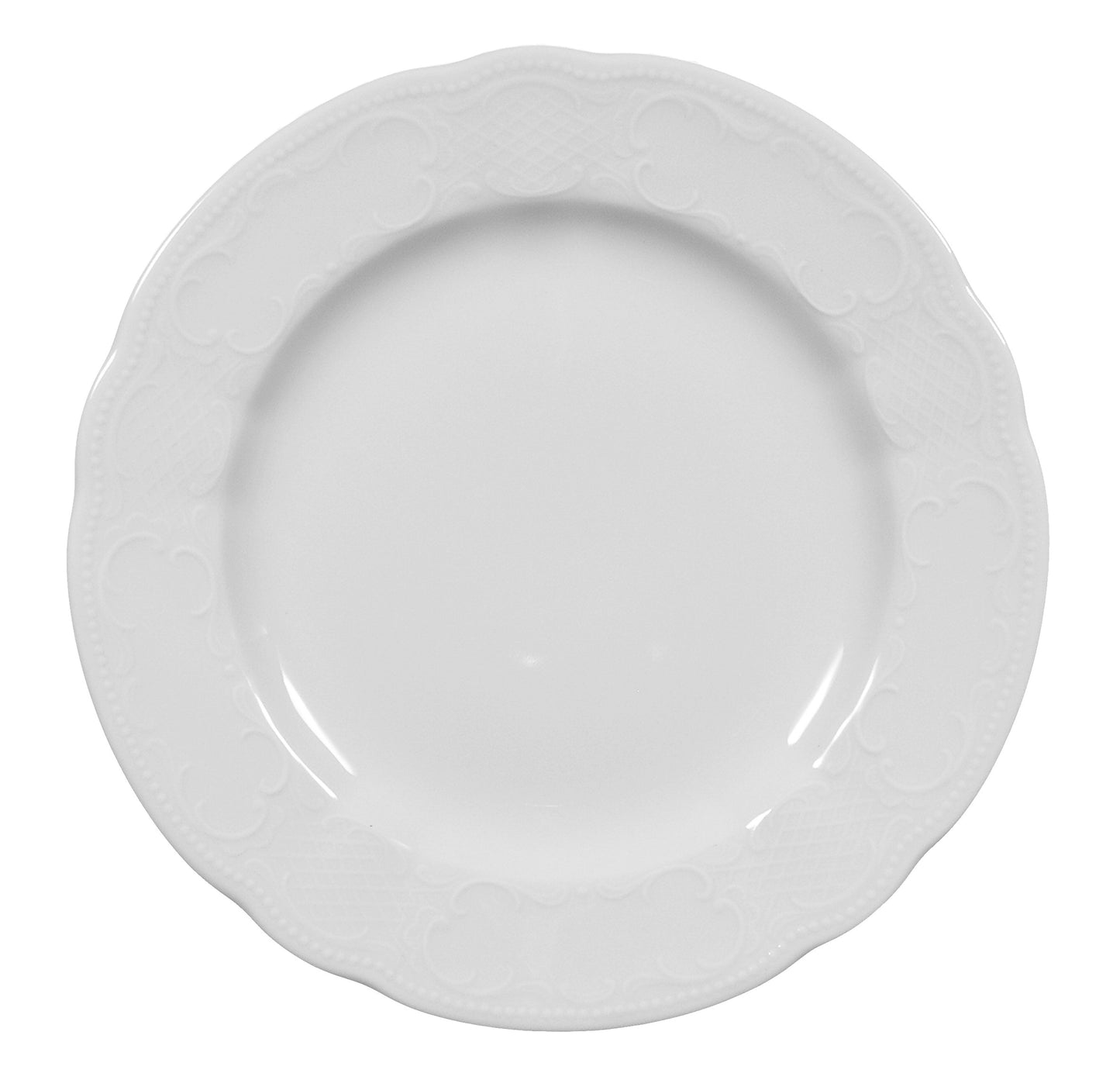 Weißer, leerer Porzellanteller, Gastronomie.