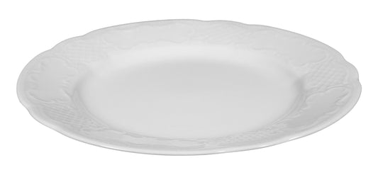 Weiße Porzellanplatte mit Muster
