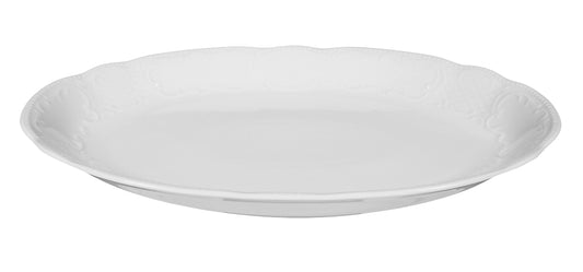 Leerer weißer Porzellanteller, Gastronomie.