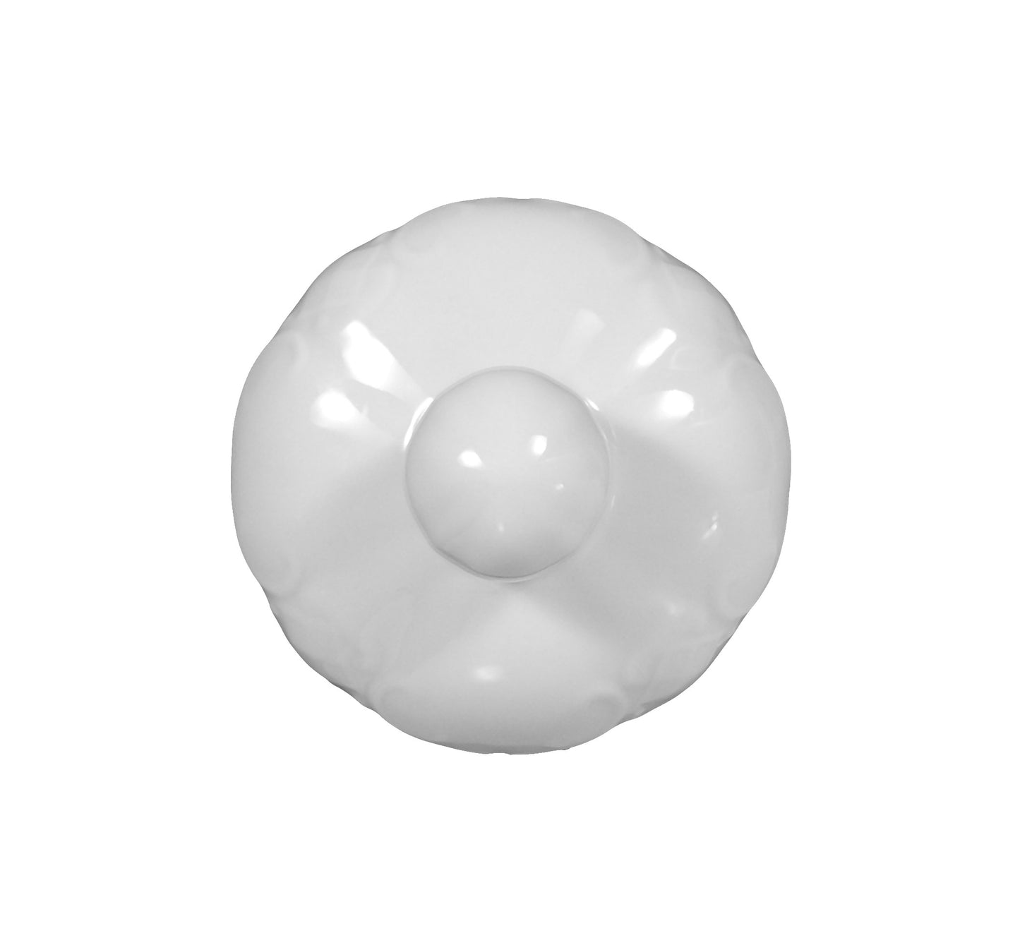 Weiße Porzellan-Zuckerdose mit Deckel