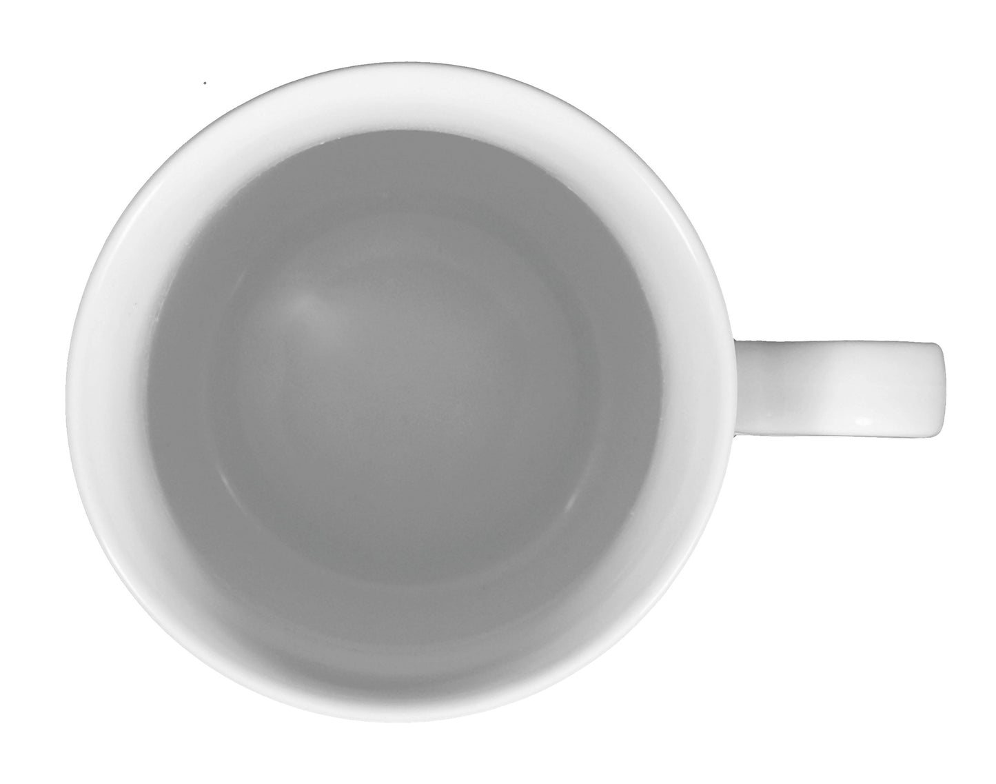 Weiße Kaffeetasse auf weißem Hintergrund