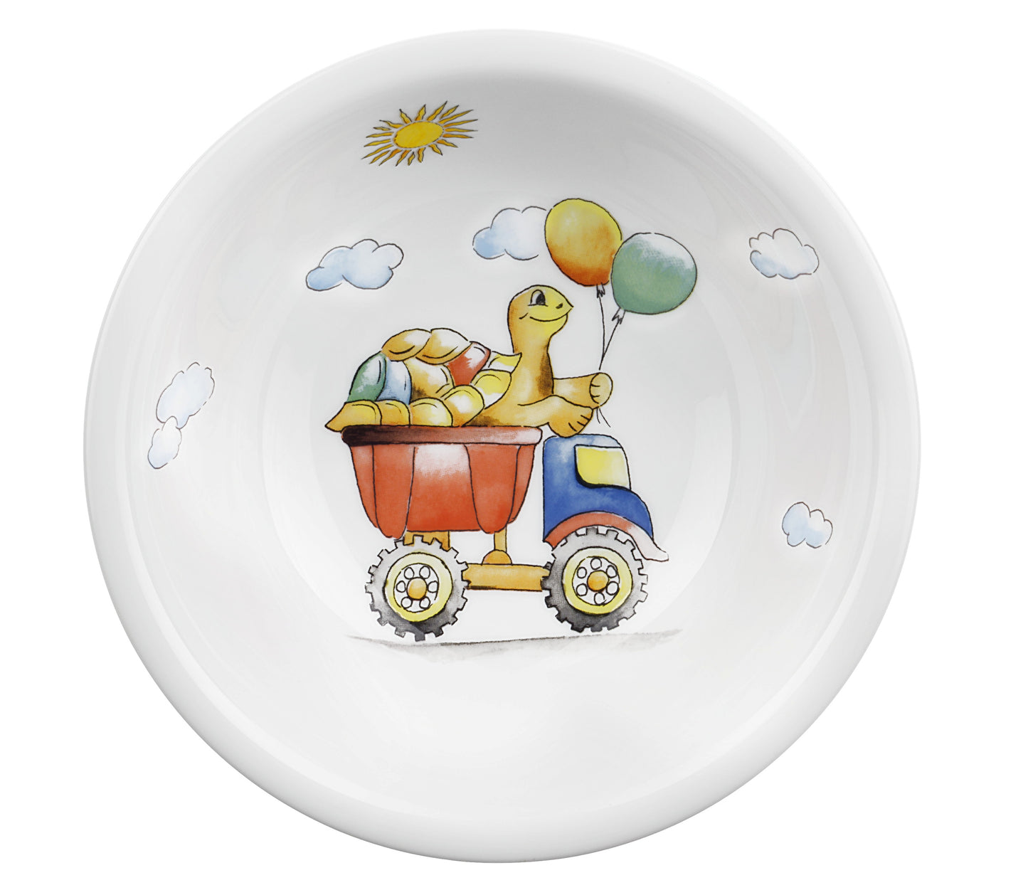 Kinderschüssel mit Schildkröten-Motiv, Ballons