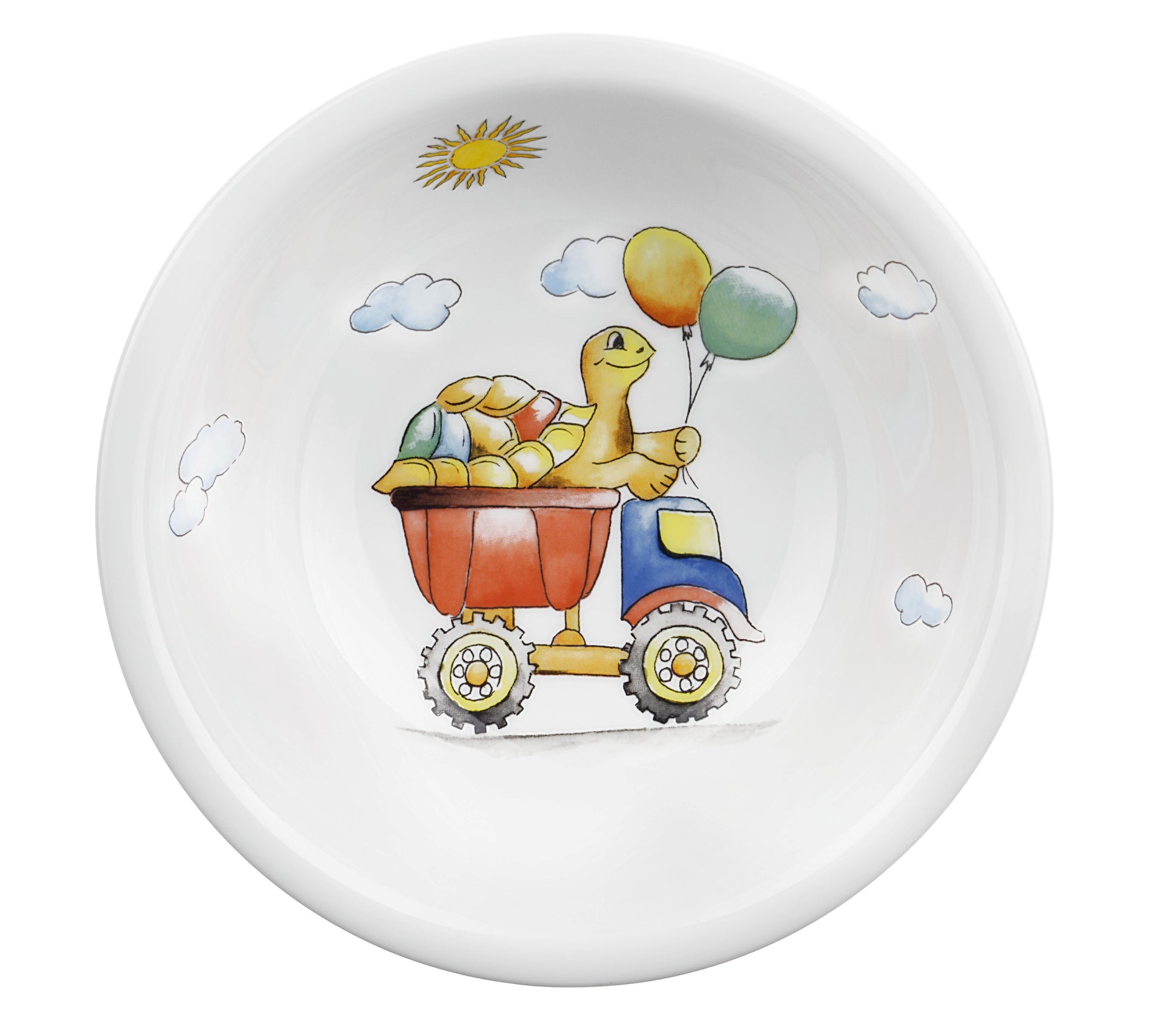 Kinderschüssel mit Schildkröten-Motiv, Ballons