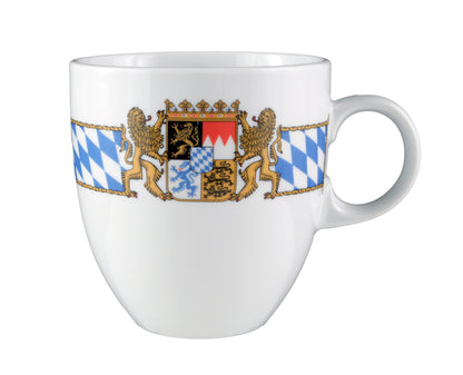 Weiße Tasse mit bayerischem Wappen
