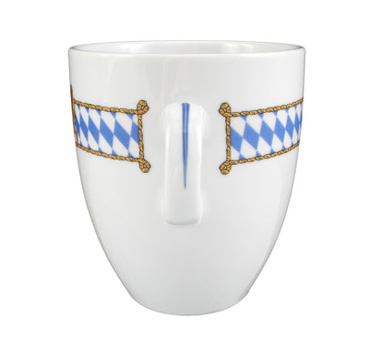 Weiße Tasse mit bayerischem Wappen