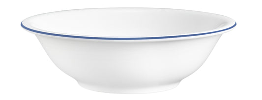 Weiße Schale mit blauem Rand