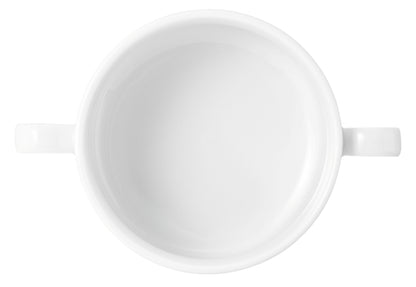 Weiße Schüssel mit Griffen