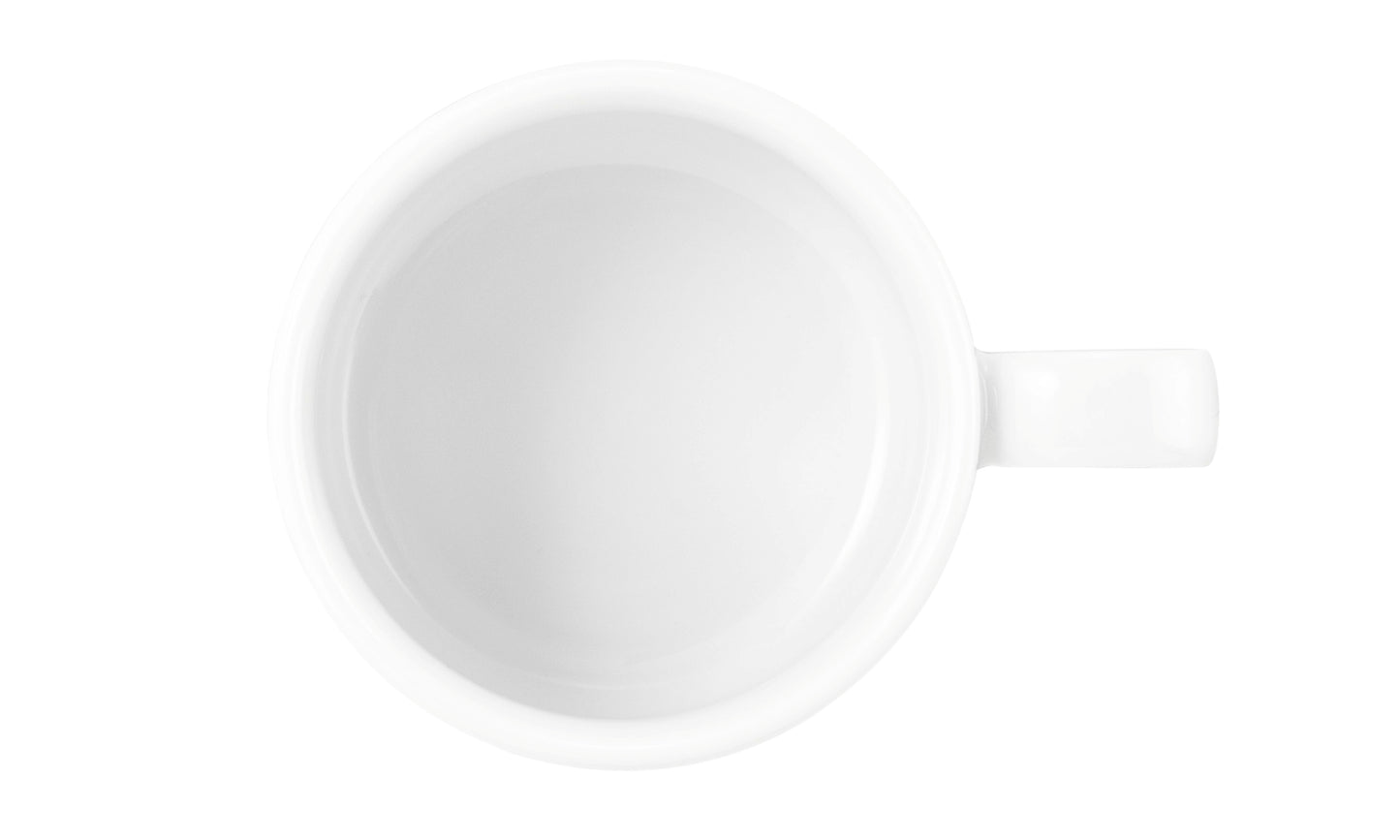 Weiße Kaffeetasse mit Rillenstruktur