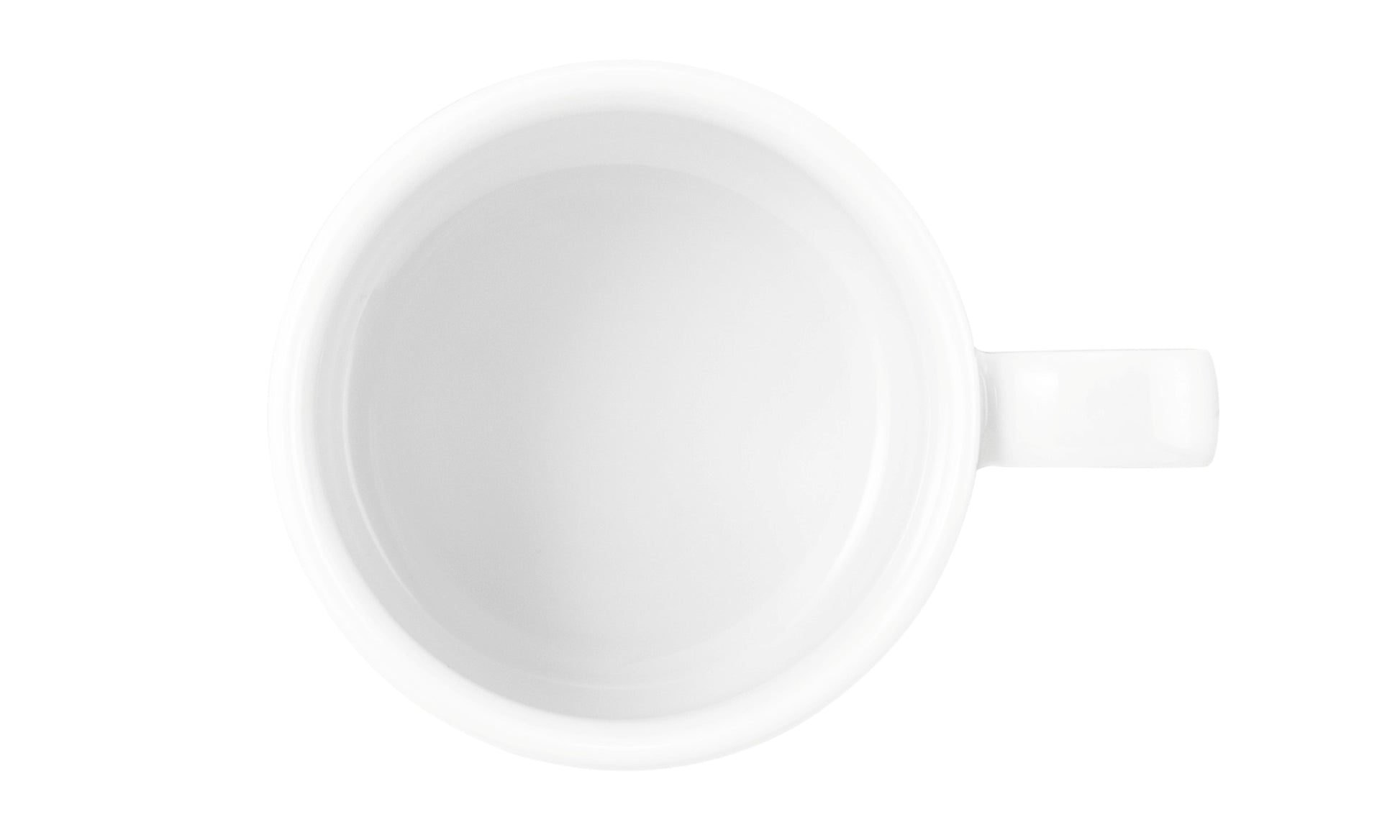 Weiße Kaffeetasse mit Rillenstruktur