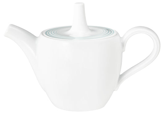 Weiße Teekanne mit Deckel
