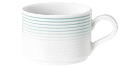 Blaue gestreifte Kaffeetasse