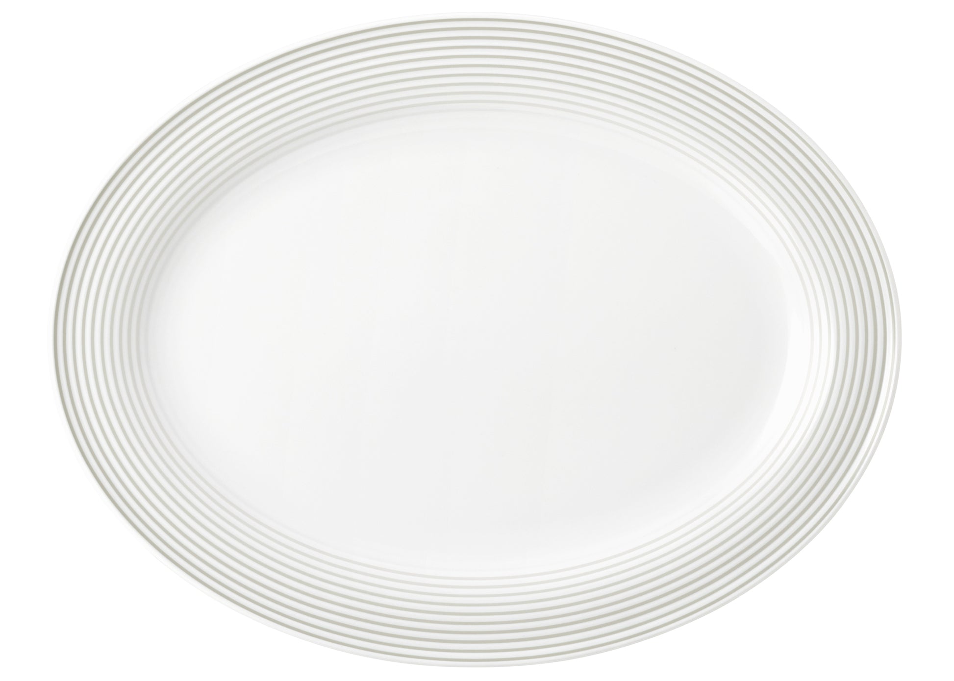 Leere weiße Servierplatte, oval, elegant