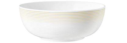 Weiße Schüssel mit goldenen Linien
