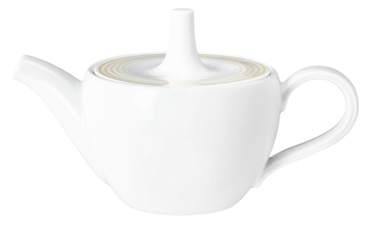 Weiße Teekanne mit Deckel