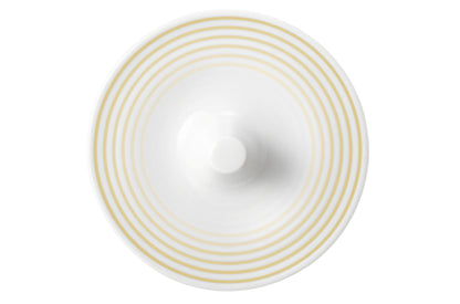 Weiße Schüssel mit goldenen Streifen