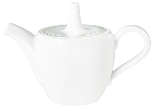 Weiße Porzellan-Teekanne mit Deckel