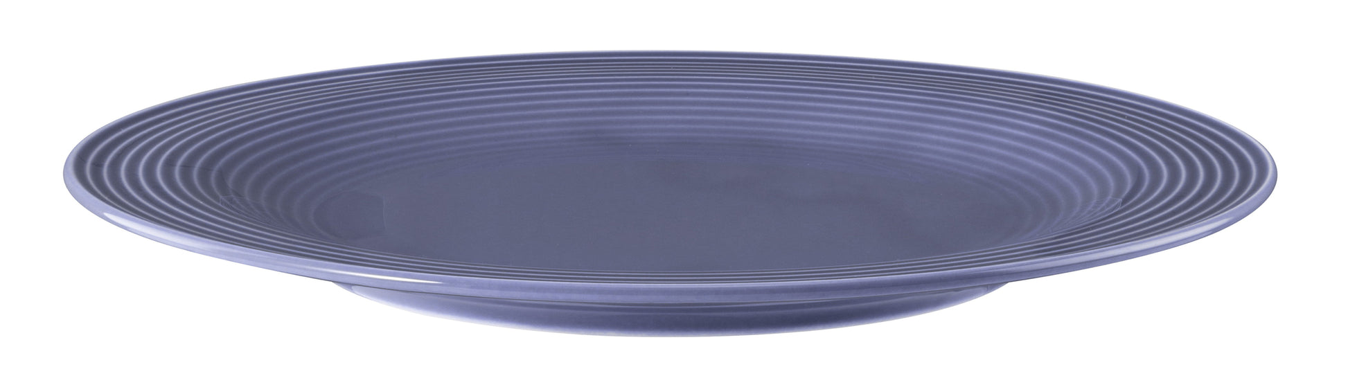 Leere blaue Teller für Gastronomie