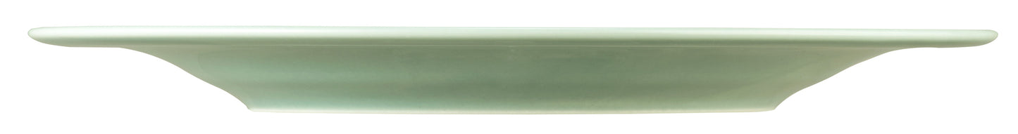 Grüner Teller mit Rillenmuster