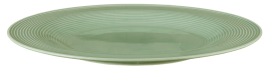 Grüner Teller mit Rillenmuster