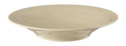 Beige tiefe Schüssel mit Rillen