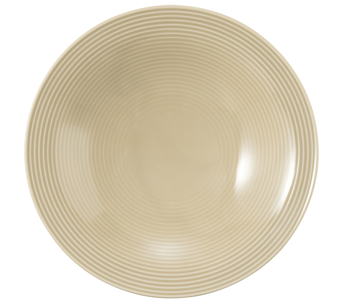 Beige tiefe Schüssel mit Rillen
