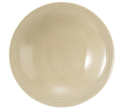 Beige tiefe Schüssel mit Rillen