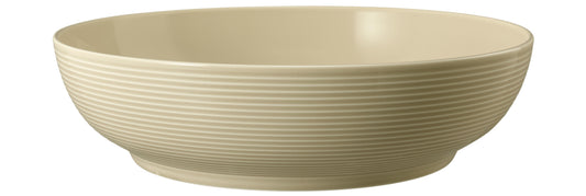 Beige Schüssel mit Rillen
