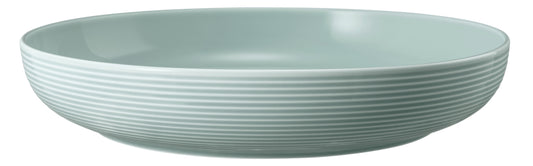 Blaue gerippte Servierschale