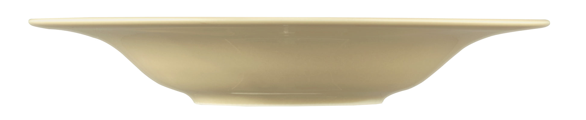 Beige flache Schüssel mit Rillen