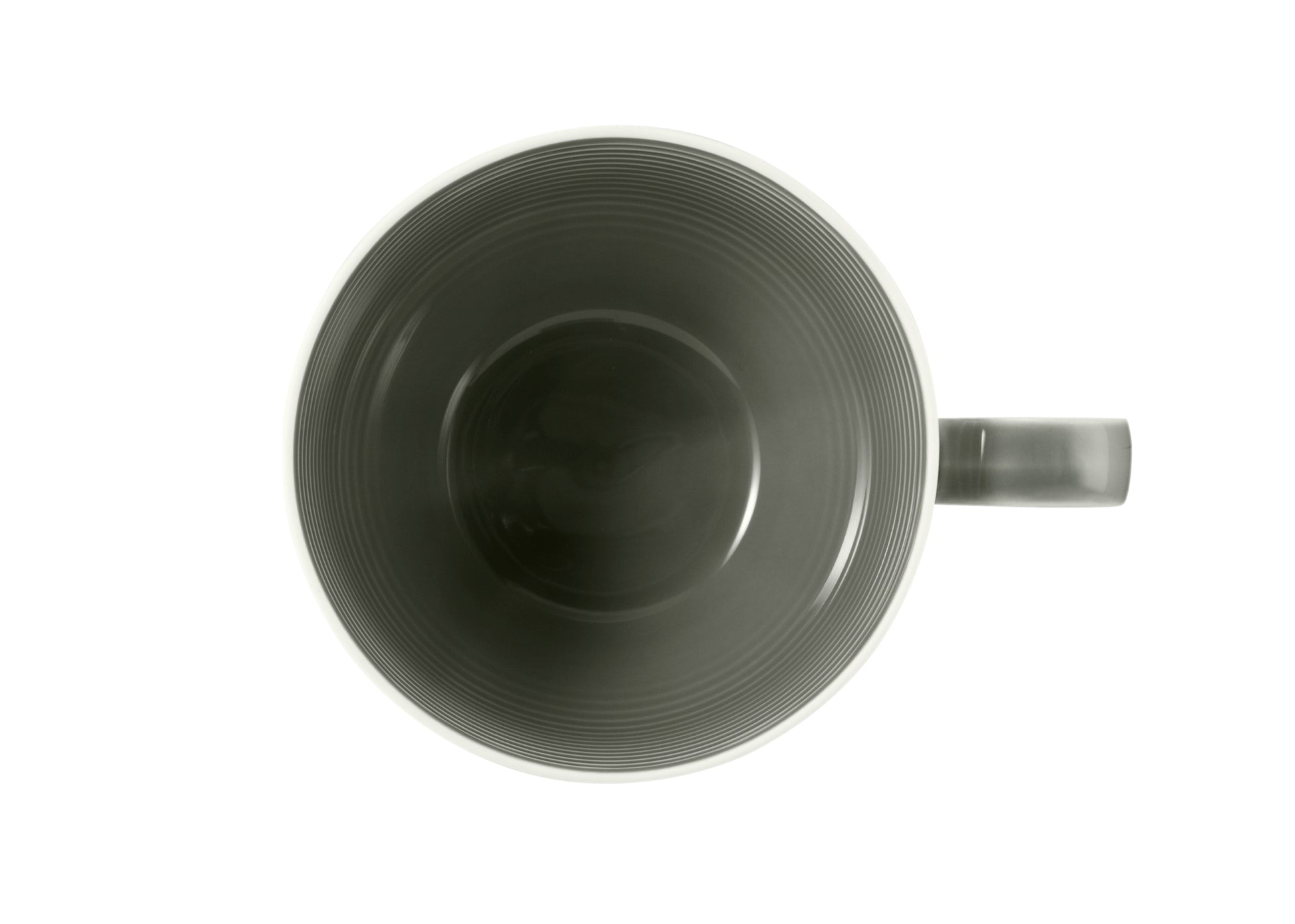 Graue Tasse mit Rillenstruktur
