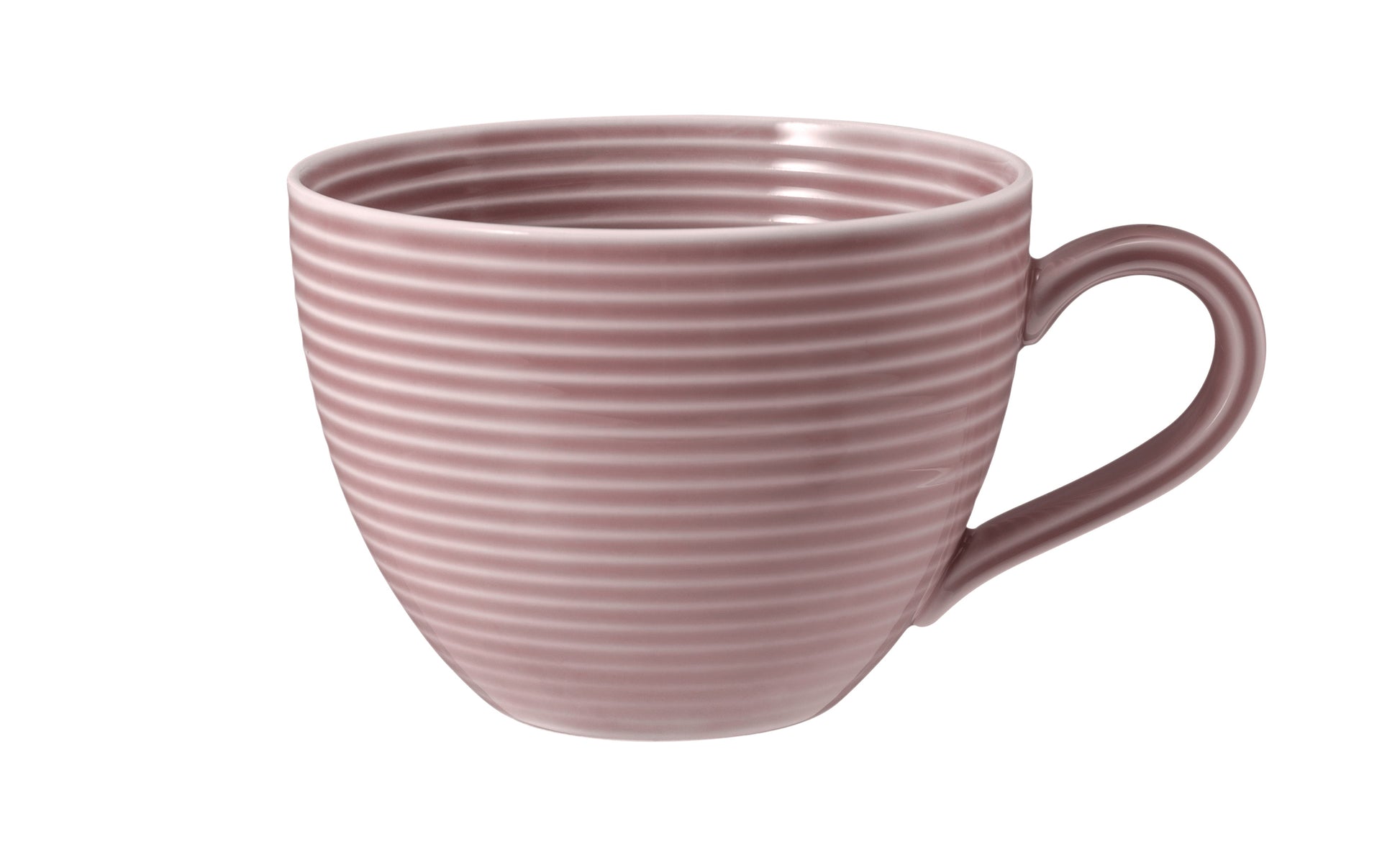 Blaue Tasse mit Rillenstruktur