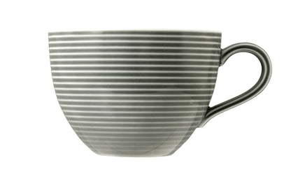 Grau gerippte Kaffeetasse