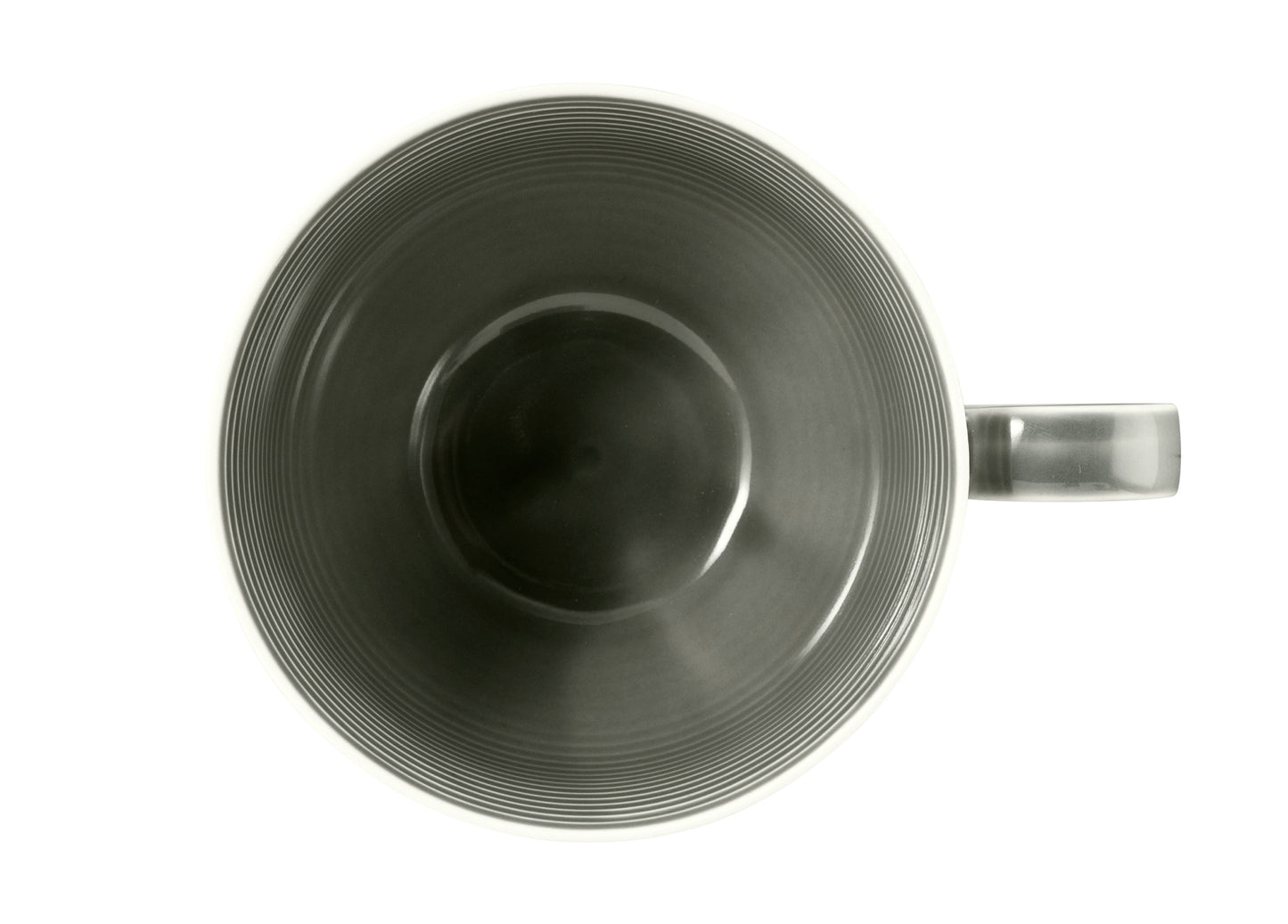 Grau gerippte Kaffeetasse