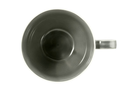 Grau gerippte Kaffeetasse