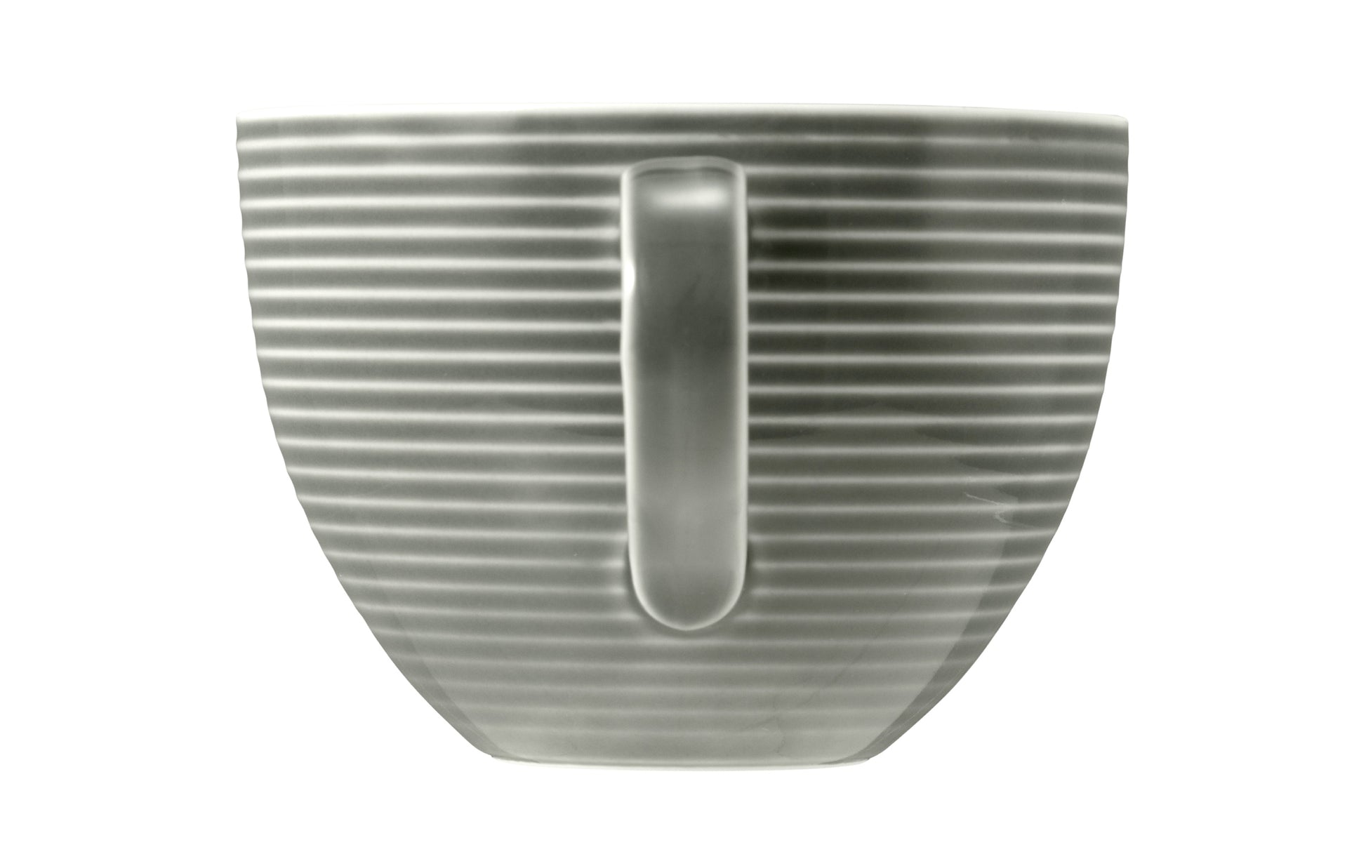 Grau gerippte Kaffeetasse