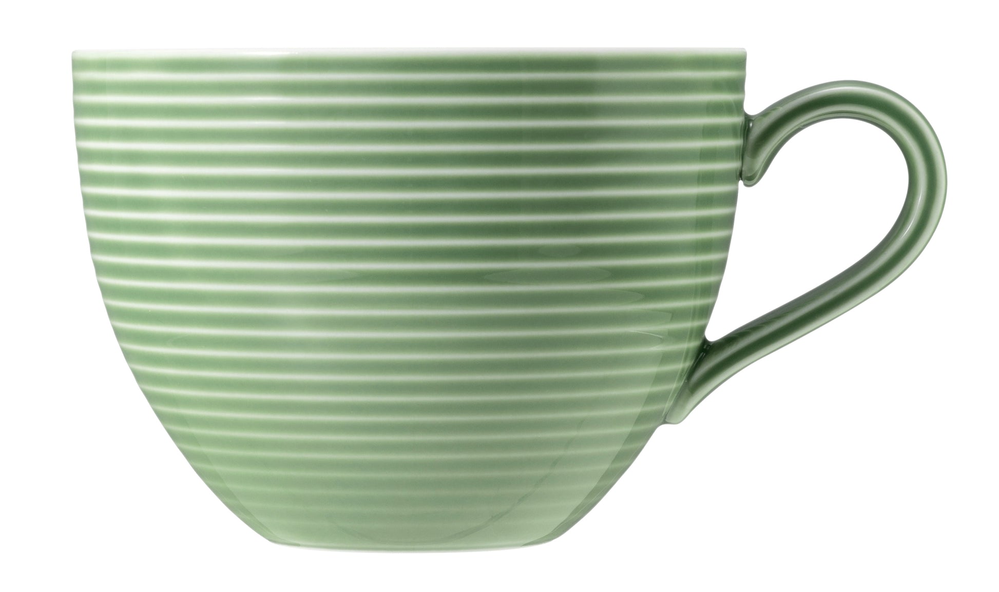 Grüne gestreifte Kaffeetasse