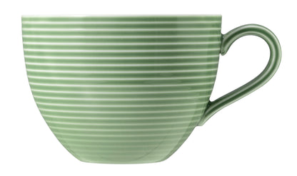 Grüne gestreifte Kaffeetasse