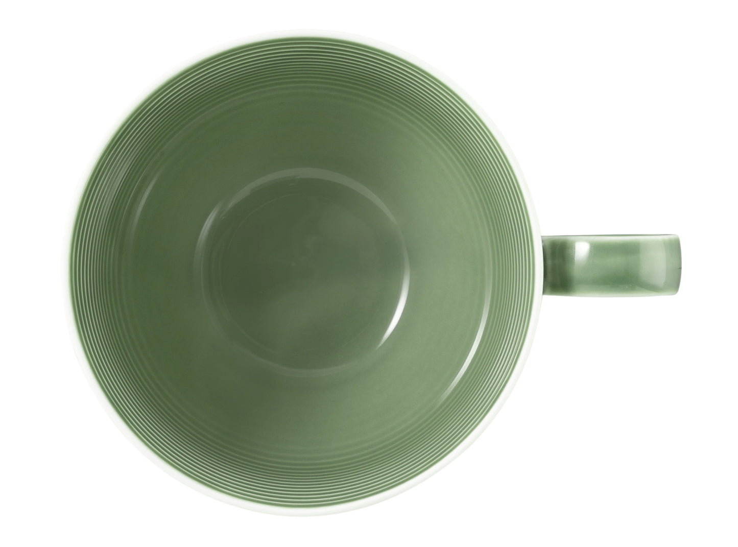 Grüne gestreifte Kaffeetasse