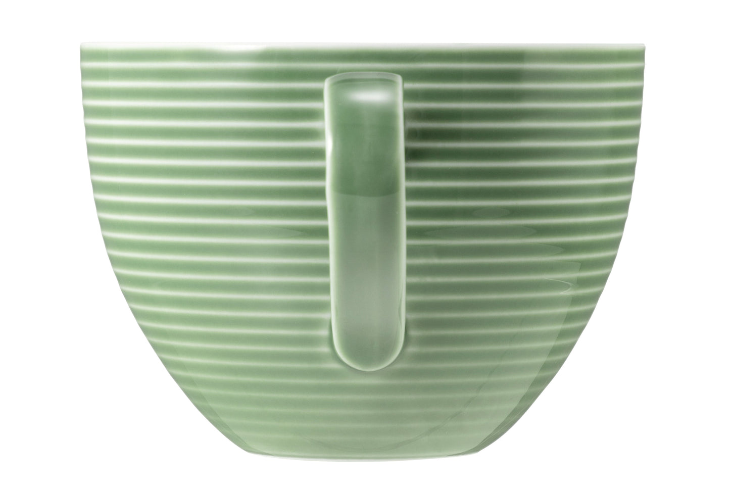 Grüne gestreifte Kaffeetasse