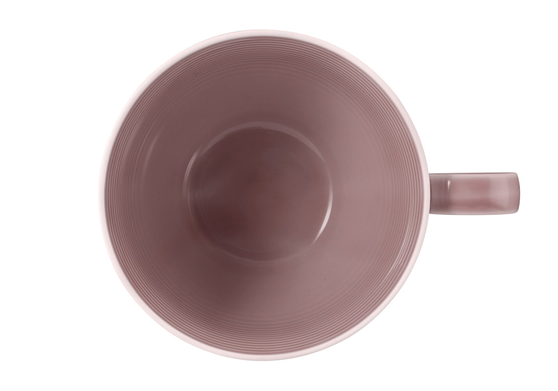 Rosa Kaffeetasse mit Rillenstruktur