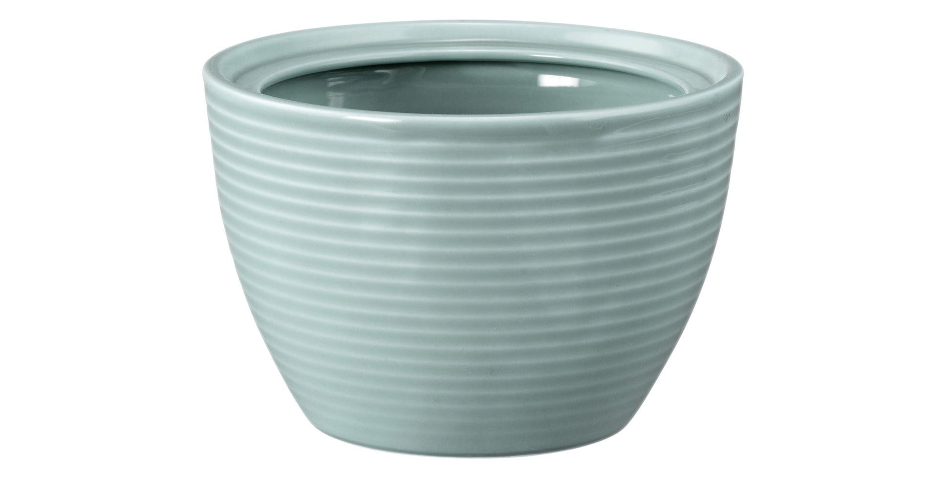 Blaue Keramikschale mit Wasser