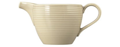 Beige Keramik Sauciere mit Henkel