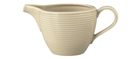 Beige Keramik Sauciere mit Henkel